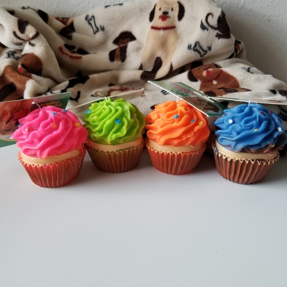 1 left Blue Squeak Cupcake Dog Toy New - Picture 2 of 16